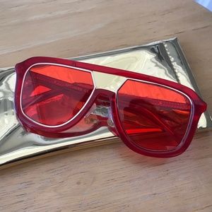 POPPY LISSIMAN - STINGRAY CHERRY RED GOLD SUNGLASS